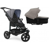 TFK Mono3 2v1 Premium Grey Combi carrycot + Seat unit Nafukovacie kolesá Hlboká vanička Sand