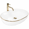 Rea umývadlo na dosku Cleo - white gold edge REA-U6211
