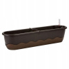 Plastia Samozavlažovací truhlík Mareta 80x20x18 cm čokoládová + bronzový