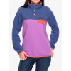 Flísová mikina dámska Patagonia Lightweight Synch Snap-T Pullover - brisk purple