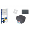Geberit SET DuofixBasicDELTA+záv. WC INFINITY antracit+sed. SoftClose+tlač.DELTA50 Čierna 111.153.00.1+10NF02001-2C+115.119.DW.1