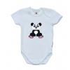Dětské body krátký rukáv Gama, sedící panda vel.56