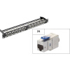 Renkforce KSV8 24 portů sieťový Patchpanel CAT 8.1 1 U; RF-3829134
