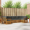 Rohová sofa sada s polštářem 7 pcs Přirozená a Anthracitová 3375397