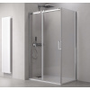 Štvorcová sprchová kabína s posuvnými dverami 100x100 THRON SQUARE chróm