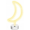 LED Neón na podstavci MESIAC biely Neolia do detskej izby