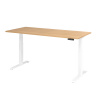 Výškovo nastaviteľný písací stôl, elektrický, pamäťový spínač, C-noha, 1800 x 800 mm, dub/biela