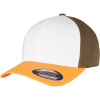 Flexfit Kšiltovka Flexfit 6277T/6277TT, vlněná česaná, 6 panelová COT55277Tafi12-neon orange S-M Oranžová neon/bílá/olivová