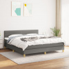 zahrada-XL Boxspring posteľ s matracom tmavosivá 160x200 cm látka 3140706