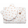 Mušelinová súprava Teddy Bear 30x35cm, 70x100cm, 2D, Baby Nellys, biela Baby Nellys