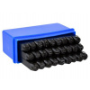 GEKO G01813 Dierovače písmen, 8 mm, sada 27 kusov