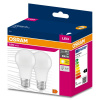 2PAK LED žiarovka E27 A60 8,5W = 60W 806lm 2700K Warm 200° OSRAM VALUE