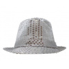 Klobúk s flitrami strieborný - disco - 80. roky - Silvester