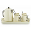 HowHomely Čajový/kávový set Luca Silver Cream