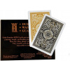 Hracie karty BICYCLE WIDE BLACK&GOLD JAMBO INDEX 2 DECKS