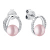 Gaura Pearls Stříbrné náušnice s levandulovou 6-6.5 mm perlou Bambino, stříbro 925/1000 SK22112E/L Levandulová