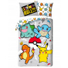 Detská posteľná bielizeň Pokémon 140 x 200 Halantex mikrovlákno Pikachu Bulbasaur