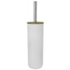 Aqualine SNOW WC kefa na postavenie, biela/bambus 7582