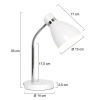 Steinhauer Pružinová stolová lampa, biela, kov, ohybné rameno, s vypínačom - 3391W