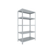 Skrutkovaný regál do skladu Biedrax 60 x 100 x 150 cm, svetlošedý, 5 políc, nosnosť 150 kg na policu