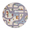 Vopi , 100x100 (průměr) kruh cm Detský kusový koberec Scanroad 39 kruh, viacfarebná, detská izba