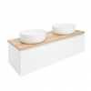 Swiss aqua technologies Koupelnová skříňka s krycí deskou SAT B-Way 119x30x45 cm bílá lesk BWAY120WDOAKU2