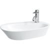 LAUFEN Palomba Collection asymetrická oválna umývadlová misa s otvorom vpravo, bez prepadu, 600 x 400 mm, biela, s povrchom LCC, H8168034001111
