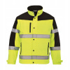 Portwest S429 Reflexná softshellová bunda Fluorescenčno žltá Čierna