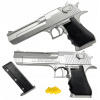 PIŠTOLET NA KULKI DESERT EAGLE SILVER ASG REPLIKA (REVOLVEROVÁ PIŠTOĽ S GULIČKAMI REPLIKA DESERT EAGLE STRIEBORNÁ + 500 loptičiek ZDARMA)