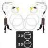 CCFL krúžky BMW ANGEL EYES BMW E46 Anjelské oči 2x 131 mm + 146 mm biele