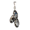 Strieborný prívesok s kryštálmi Swarovski šedá slza 34146.5