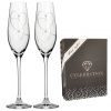 Poháre na šampanské 210 ml Srdce 25260 Crystals (2KS) (6560)