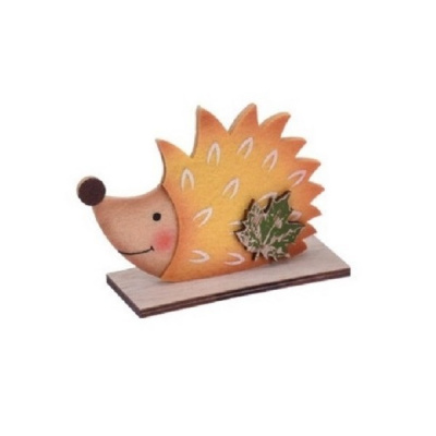 Dekoračný ježko na podstavci, žltý 11x8 cm - Sezónkovo