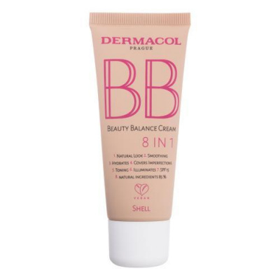 Dermacol BB Beauty Balance Cream 8 IN 1 SPF 15 ochranný a skrášľujúci bb krém 30 ml 3 shell
