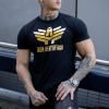 Fitness tričko Iron Aesthetics, black&gold, Farba Čierna, Veľkosť S