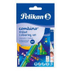 Set farbičky Pelikan Combino 12ks a maliarsky blok Combino so zvieracími motívmi