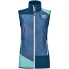 Dámska skialpinistická softshellová vesta Ortovox Col Becchei Vest Women's - petrol blue L