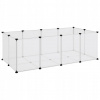 Vidaxl Klietka pre malé zvieratá priehľadná PP a oceľ 144 x 74 x 46,5 cm