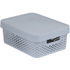 Úložný box INFINITY DOTS- sivý 11 l