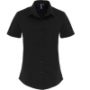 Premier Košile PR 346, popelínová, krátký rukáv, dámská COT39034600201-black S Černá