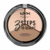 NYX Professional Makeup 3 Steps To Sculpt rozjasňujúca a kontúrovacia pletka 01 Fair 15 g
