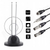 VÝKONNÁ RÁDIOVÁ ANTÉNA FM S ZOSILŇOVAČOM + 4 KONCOVKY PRE VÄČŠINU ZARIADENÍ