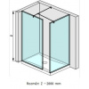 Jika PURE Walk-in Rohový 68x80x200cm, sklo číre Jika PerlaGlass+Vzpera, vstup 51cm H2684230026681