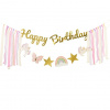 PartyDeco Banner Happy Birthday Unicorns 230x17,5 cm