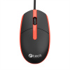 Myš C-TECH WM-10, čiernočervená, USB