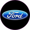 Samolepka na stredy kolies živicová 4ks - FORD čierne pozadie (C13)