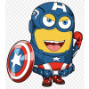 CUKROVÁ TLAČ jedlý obrázok na tortu Cukrová hmota Kapitán Amerika Mimoni 3+MENO