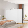 zahrada-XL 4-panelový paraván biely 698x180 cm látkový 350282