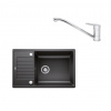 SET468 - Gránitový drez Blanco Zia XL 6 S Compact antracit + Kuchynská batéria Rosan King JA381001 chróm