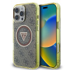 Zadný kryt Guess IML 4G Glitter and Triangle Logo MagSafe pre iPhone 16 Pro Brown